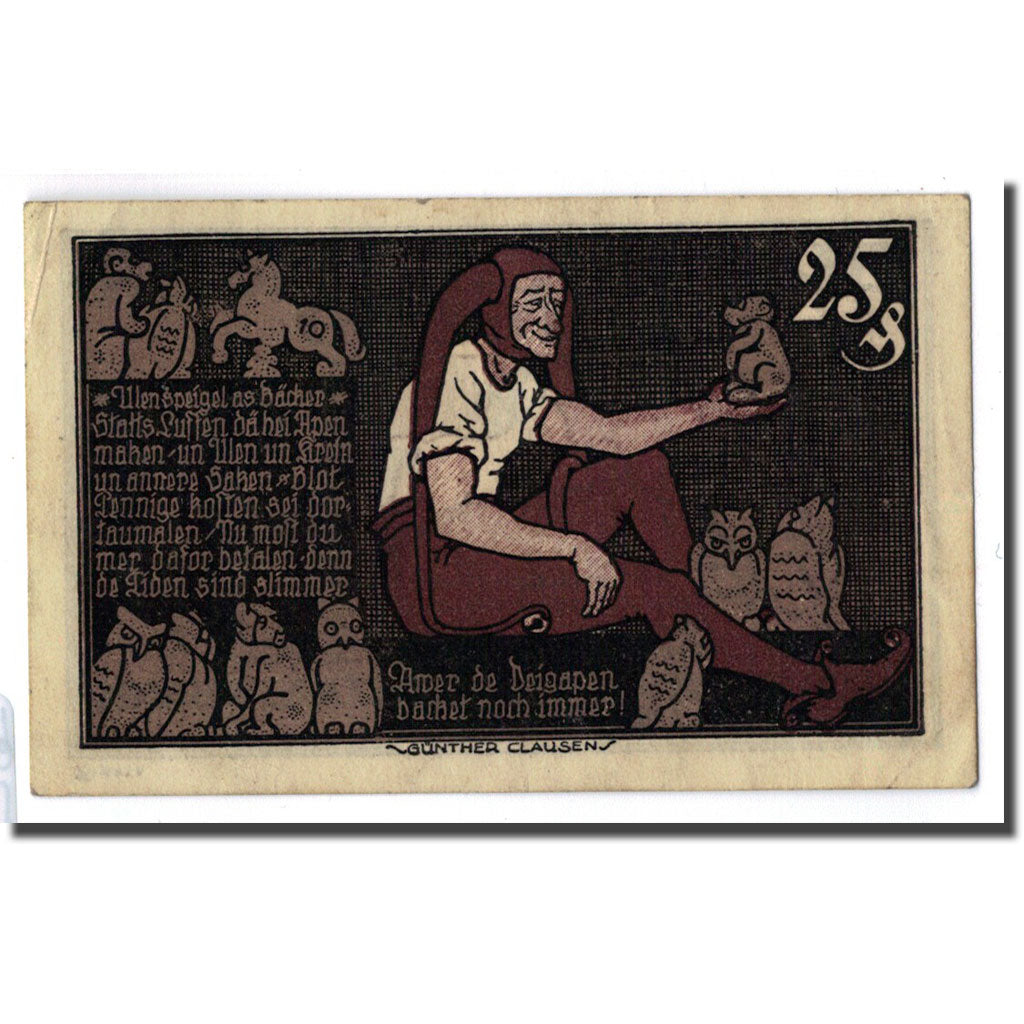 Banconote, Germania, Braunschweig, 25 Pfennig, personnage, 1922, 1922-05-01