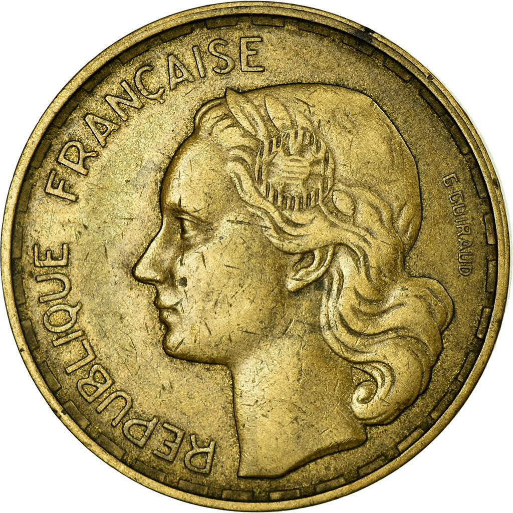Coin, France, Guiraud, 50 Francs, 1950, EF(40-45), Aluminum-Bronze, KM:918.1