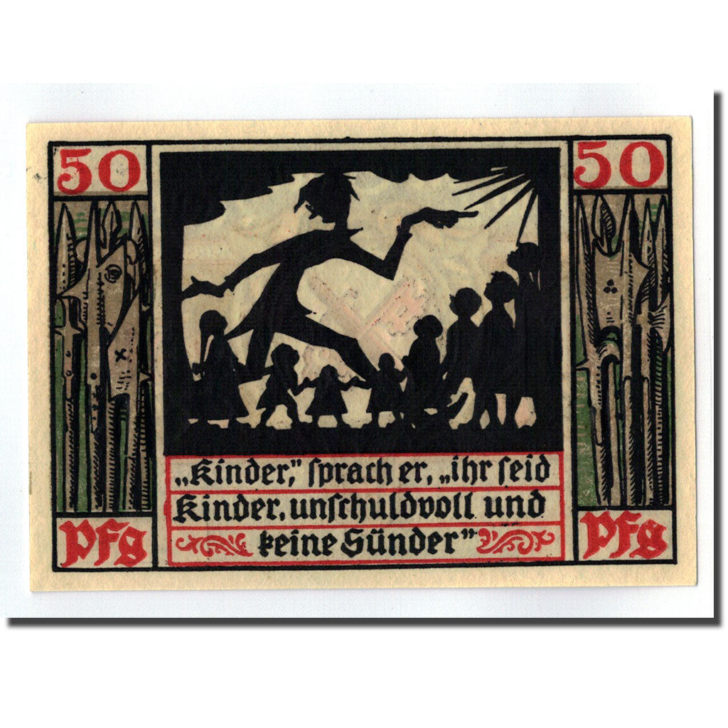 Geldschein, Deutschland, Naumburg a.S. Stadt, 50 Pfennig, personnage 6, 1920
