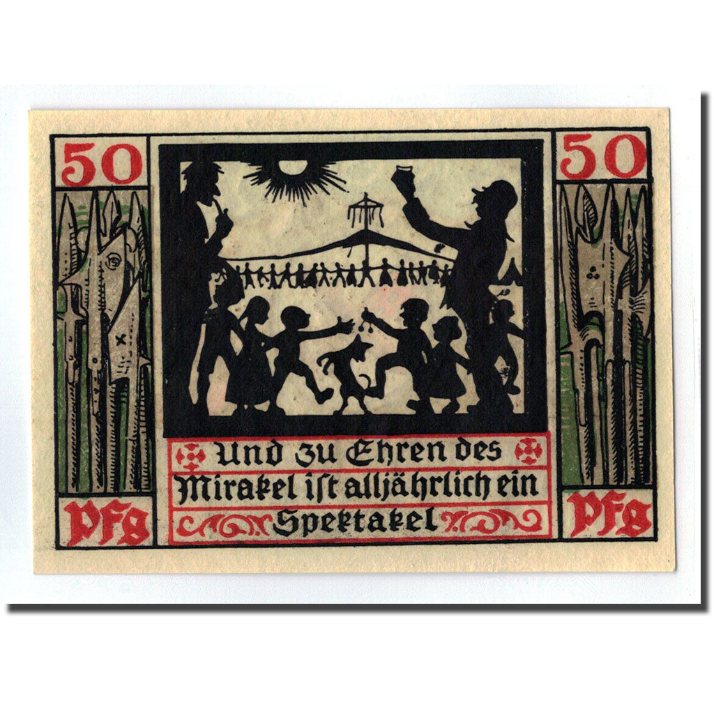 Geldschein, Deutschland, Naumburg a.S. Stadt, 50 Pfennig, personnage 9, 1920