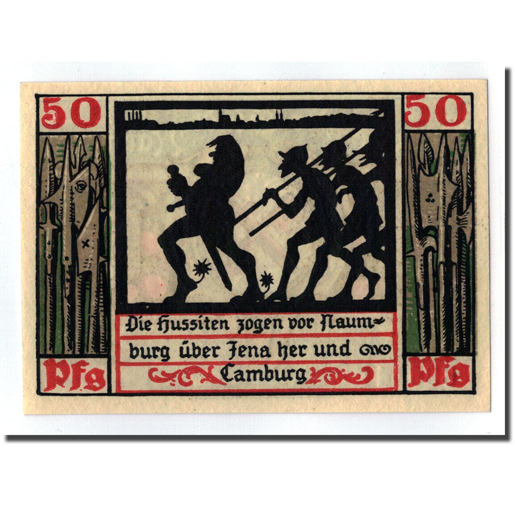 Geldschein, Deutschland, Naumburg a.S. Stadt, 50 Pfennig, personnage 10, 1920
