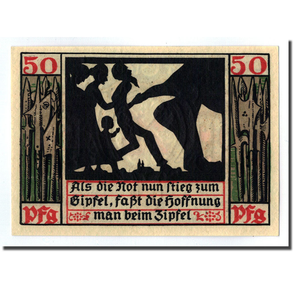 Geldschein, Deutschland, Naumburg a.S. Stadt, 50 Pfennig, Personnage 11, 1920