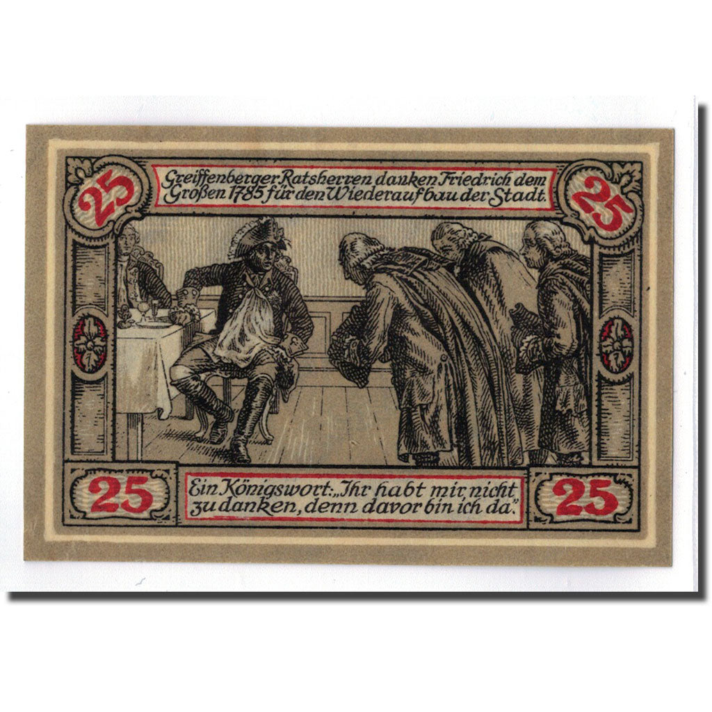Billet, Allemagne, Greiffenberg, 25 Pfennig, personnage, 1920, 1920-04-19, SPL