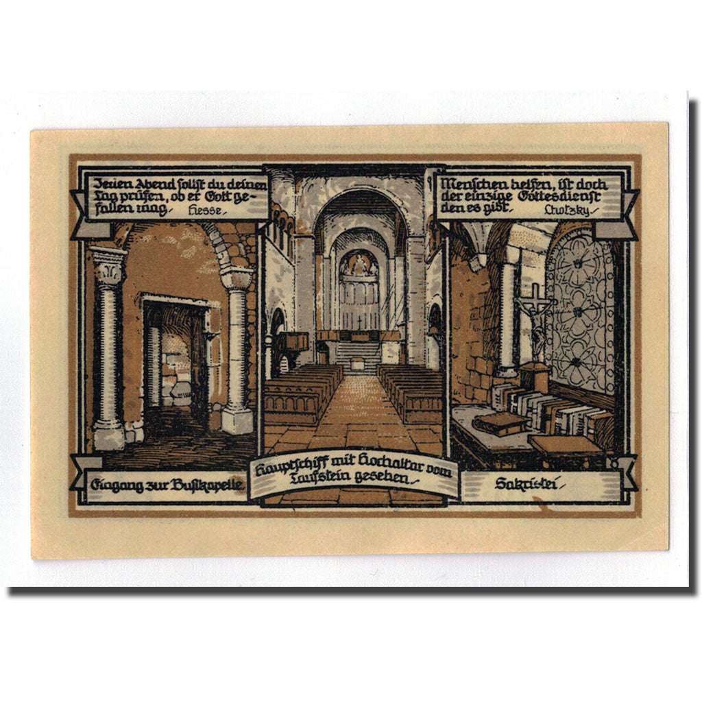 Banknot, Niemcy, Gernrode a. H., 75 Pfennig, Eglise, 1921, 1921-10-21, UNC(63)