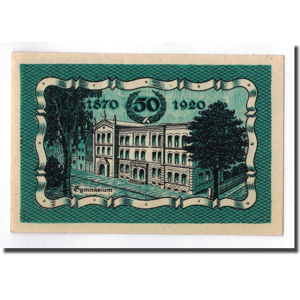 Banknot, Niemcy, Patschkau, 50 Pfennig, Batiment, 1921, Undated, UNC(63)