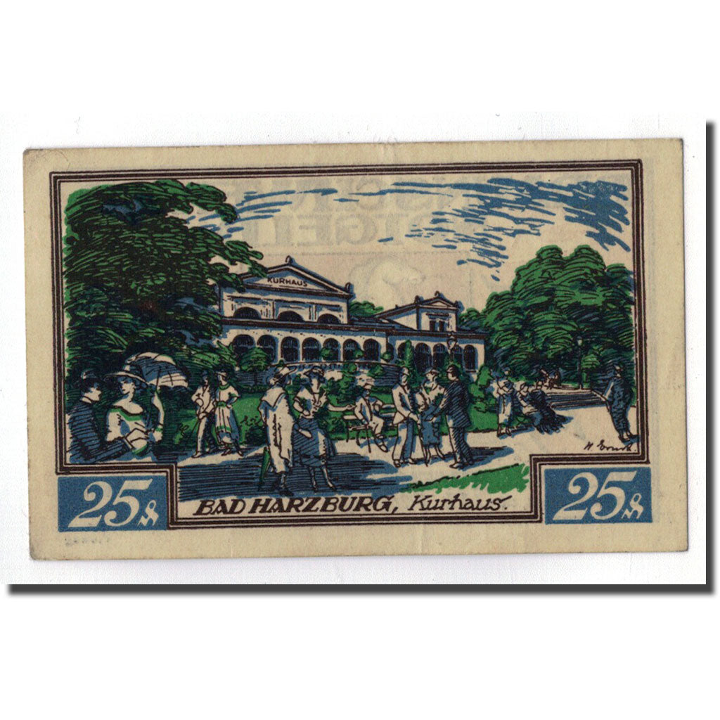 Banknot, Niemcy, Braunschweig, 25 Pfennig, paysage, 1921, 1921-05-01, UNC(63)