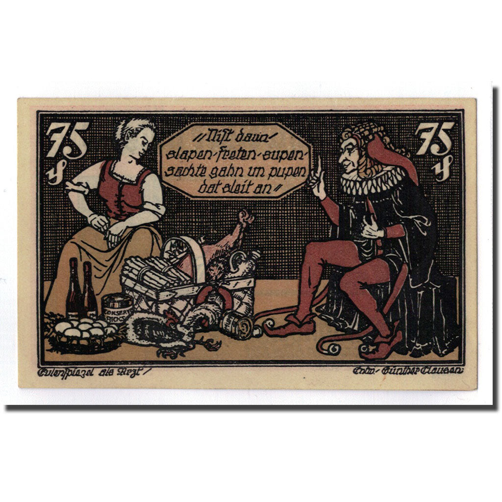 Banknot, Niemcy, Braunschweig, 75 Pfennig, personnage, 1921, 1921-05-01