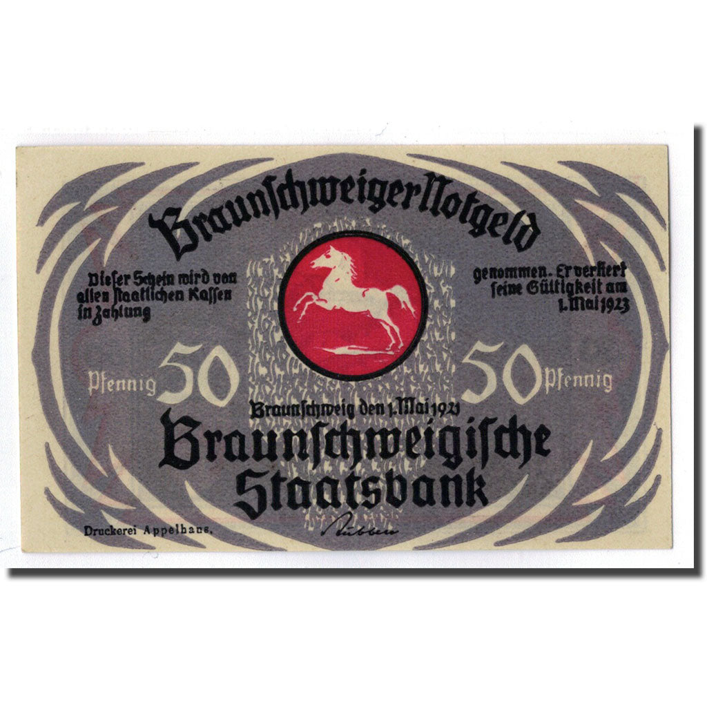 Billete, Alemania, Braunschweig, 50 Pfennig, paysage, 1921, 1921-05-01, SC