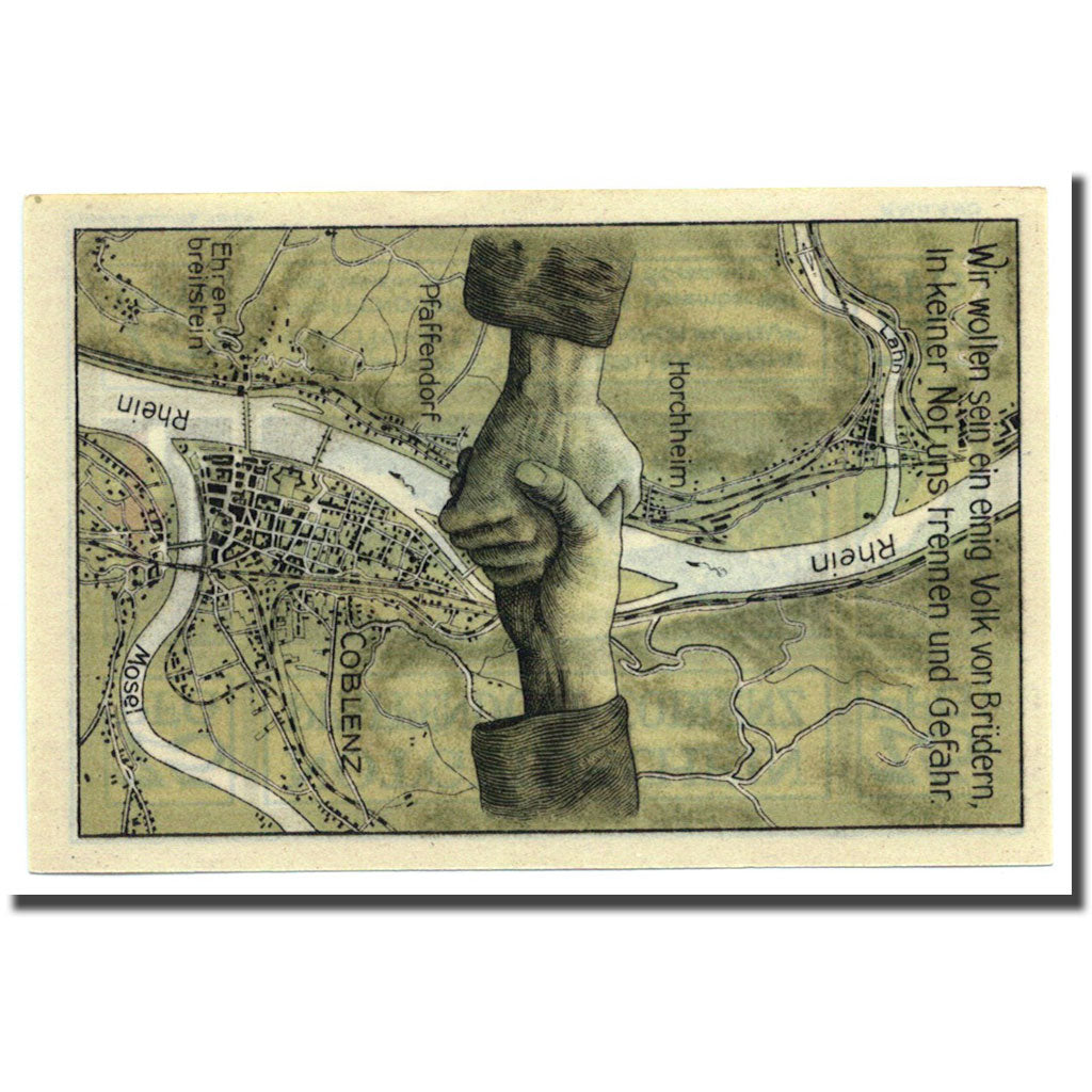 Banknot, Niemcy, Pfaffendorf-coblenz, 75 Pfennig, paysage, 1921, 1921-11-05