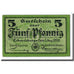 Banknot, Niemcy, Eckartsberga Thur. Stadt, 5 Pfennig, graphique, 1920