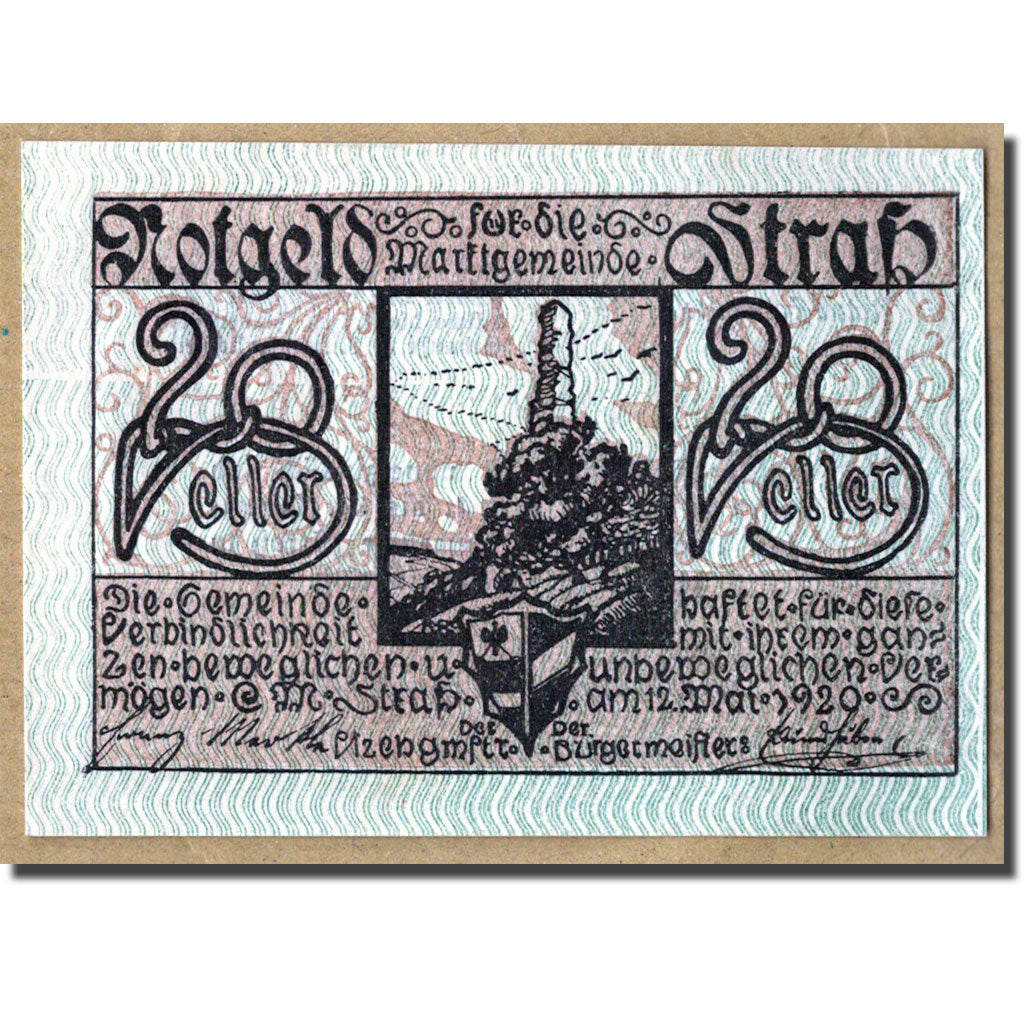Geldschein, Österreich, Strass, 20 Heller, paysage, 1920, 1920-05-12, UNZ-