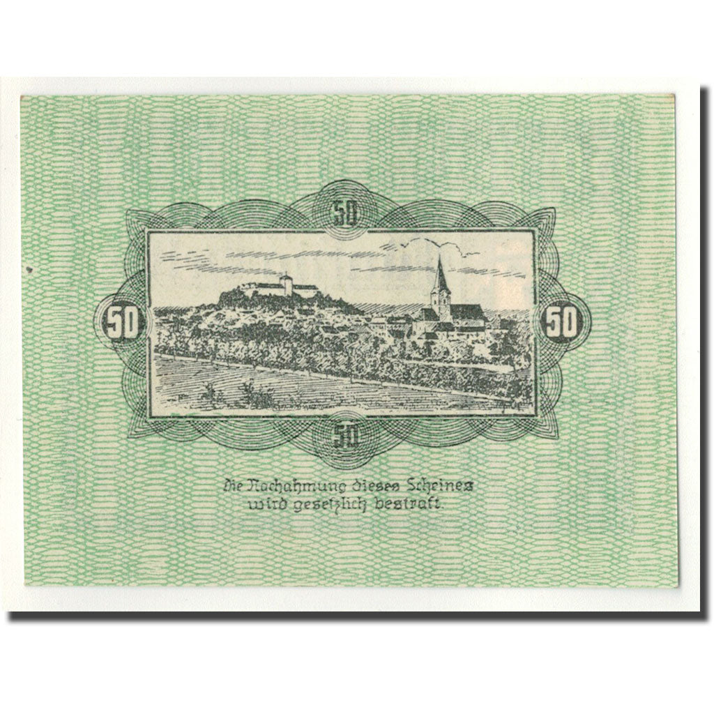 Geldschein, Österreich, Weitra, 50 Heller, château, 1920, 1920-05-07, UNZ-