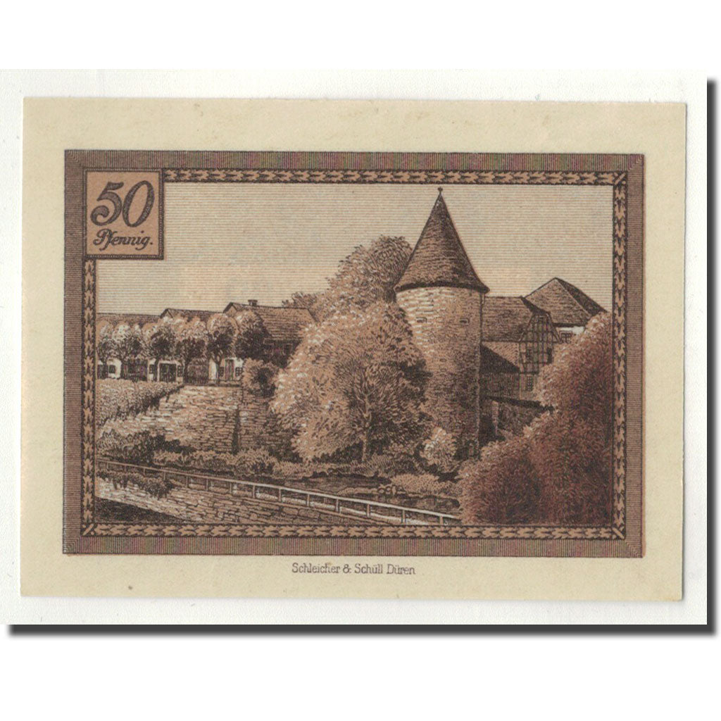 Banknot, Niemcy, Olpe, 50 Pfennig, paysage, O.D, Undated, UNC(63), Mehl:21.1