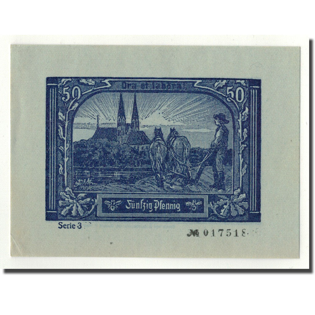 Banknot, Niemcy, Neuruppin Stadt, 50 Pfennig, agriculteur, 1921, Undated