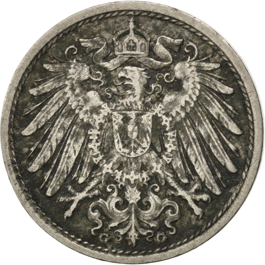 Coin, GERMANY - EMPIRE, Wilhelm II, 10 Pfennig, 1907, Karlsruhe, EF(40-45)