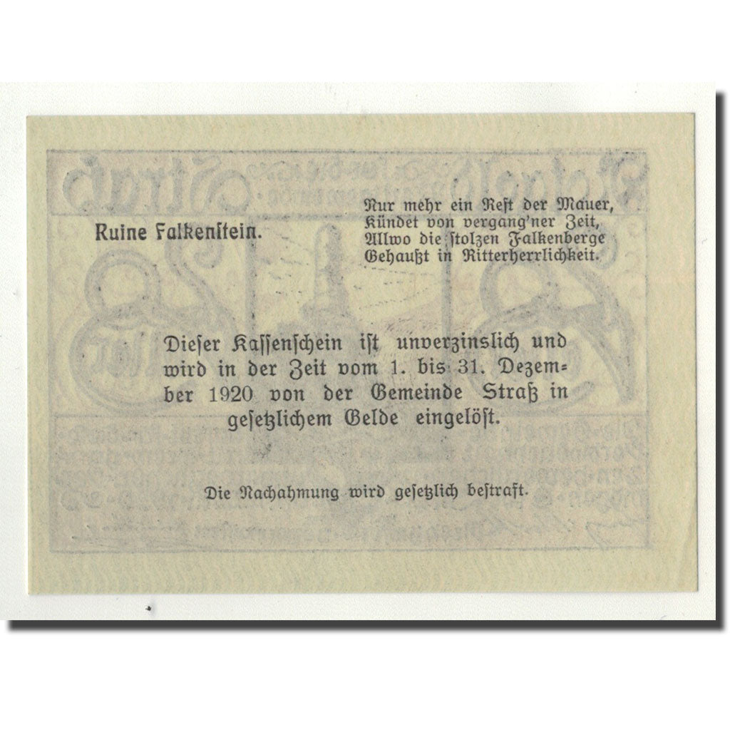 Geldschein, Österreich, Strass, 20 Heller, paysage, 1920, 1920-05-12, UNZ-