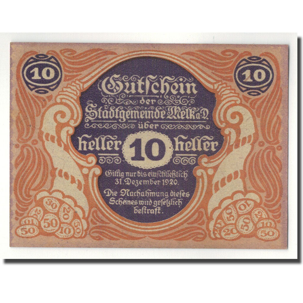 Geldschein, Österreich, Melk, 10 Heller, château, UNZ-, Mehl:605 II