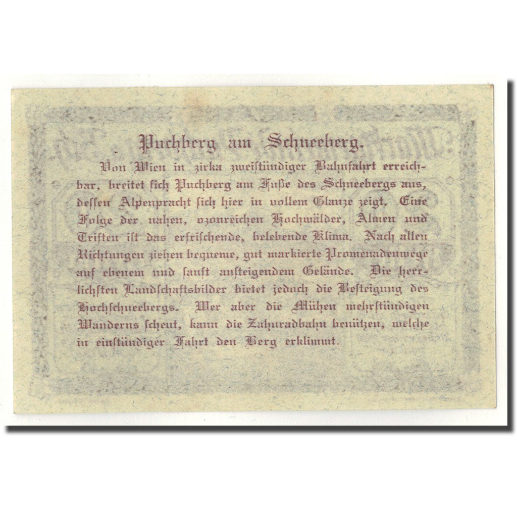 Geldschein, Österreich, Puchberg, 20 Heller, paysage, 1920, 1920-05-16, UNZ-