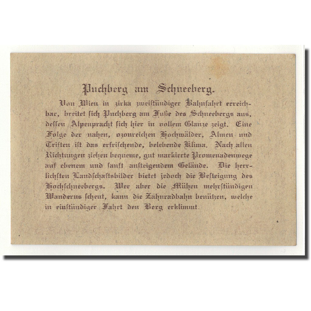 Geldschein, Österreich, Puchberg, 50 Heller, paysage, 1920, 1920-05-16, UNZ-