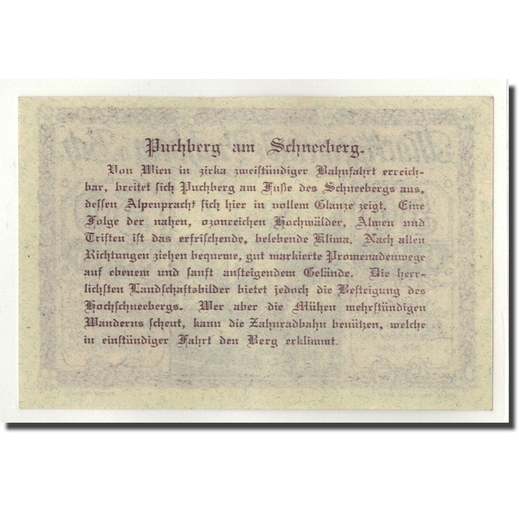 Geldschein, Österreich, Puchberg, 50 Heller, paysage 1, 1920, 1920-05-16, UNZ-