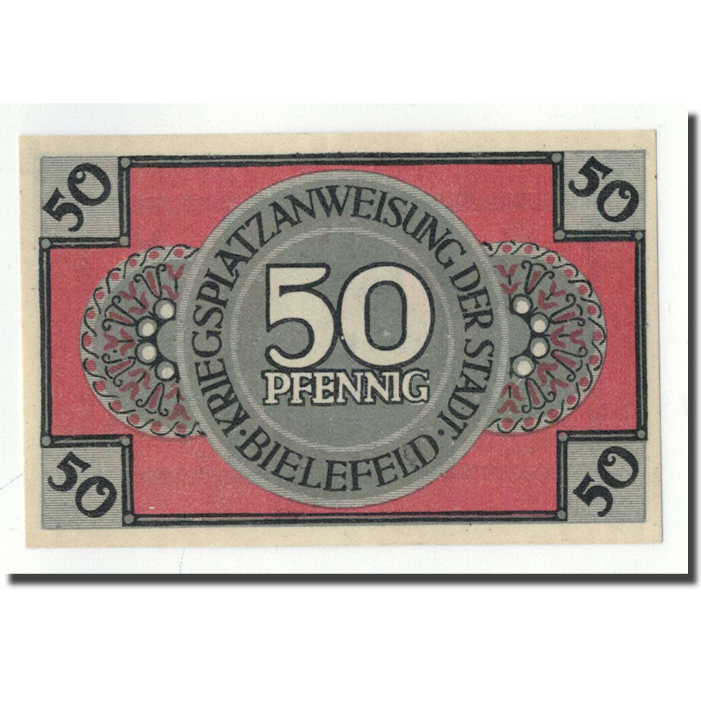 Billet, Allemagne, Bielefeld, 50 Pfennig, personnage, 1918, 1918-03-01, SPL