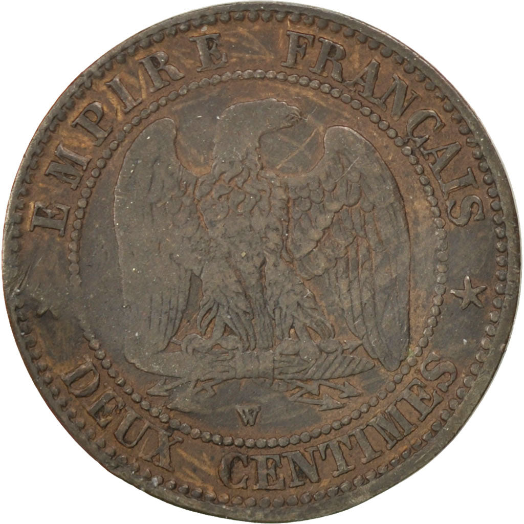 Coin, France, Napoleon III, Napoléon III, 2 Centimes, 1857, Lille, VF(20-25)