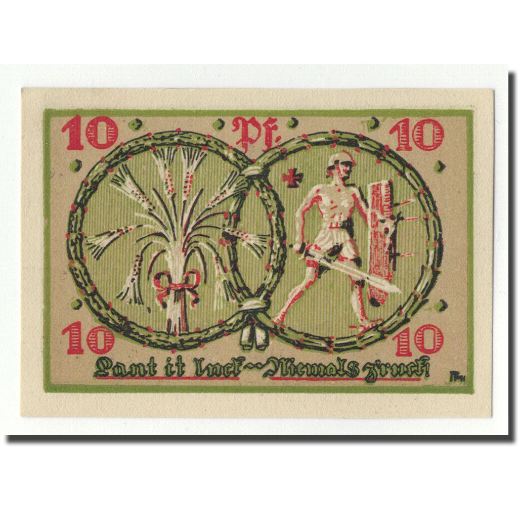 Banknot, Niemcy, Immenstadt i allgaü, 10 Pfennig, Ecusson, 1918, 1918-04-01