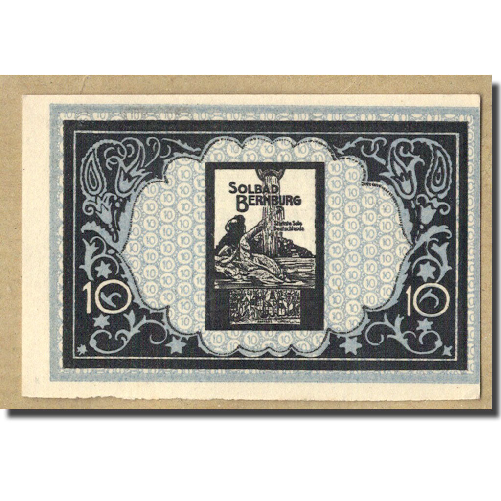 Banknot, Niemcy, Bernburg Stadt, 10 Pfennig, graphique, 1920, 1920-05-01