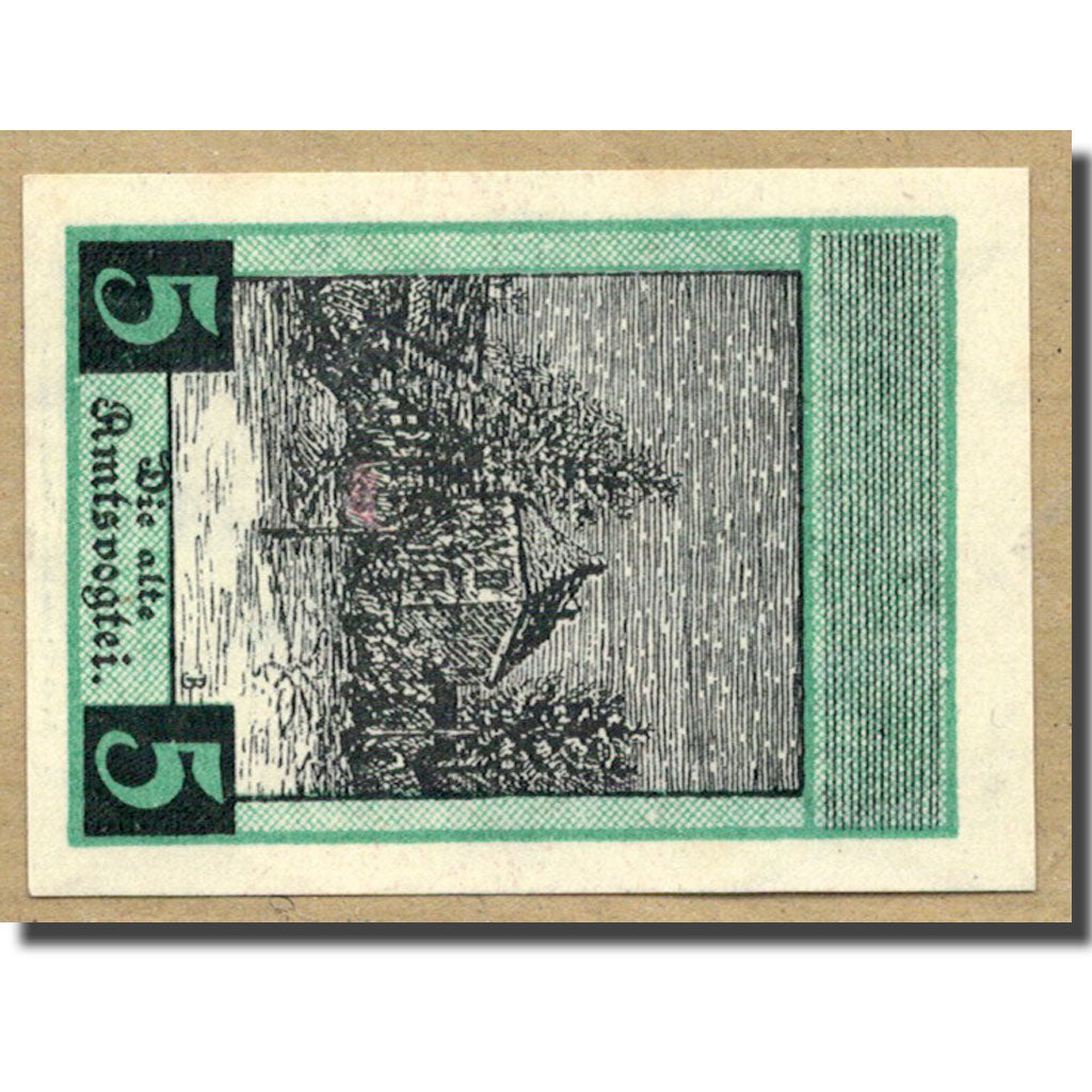 Banknot, Niemcy, Bergen a.d Dumme, 5 Pfennig, paysage, O.D, Undated, UNC(63)