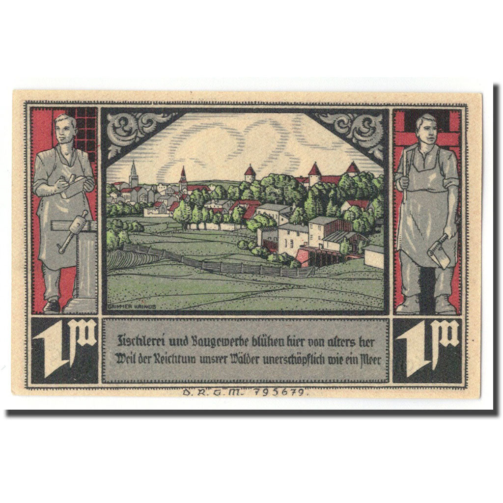 Banknot, Niemcy, Bütow, 1 Mark, château, 1922, Undated, UNC(63), Mehl:204.1b