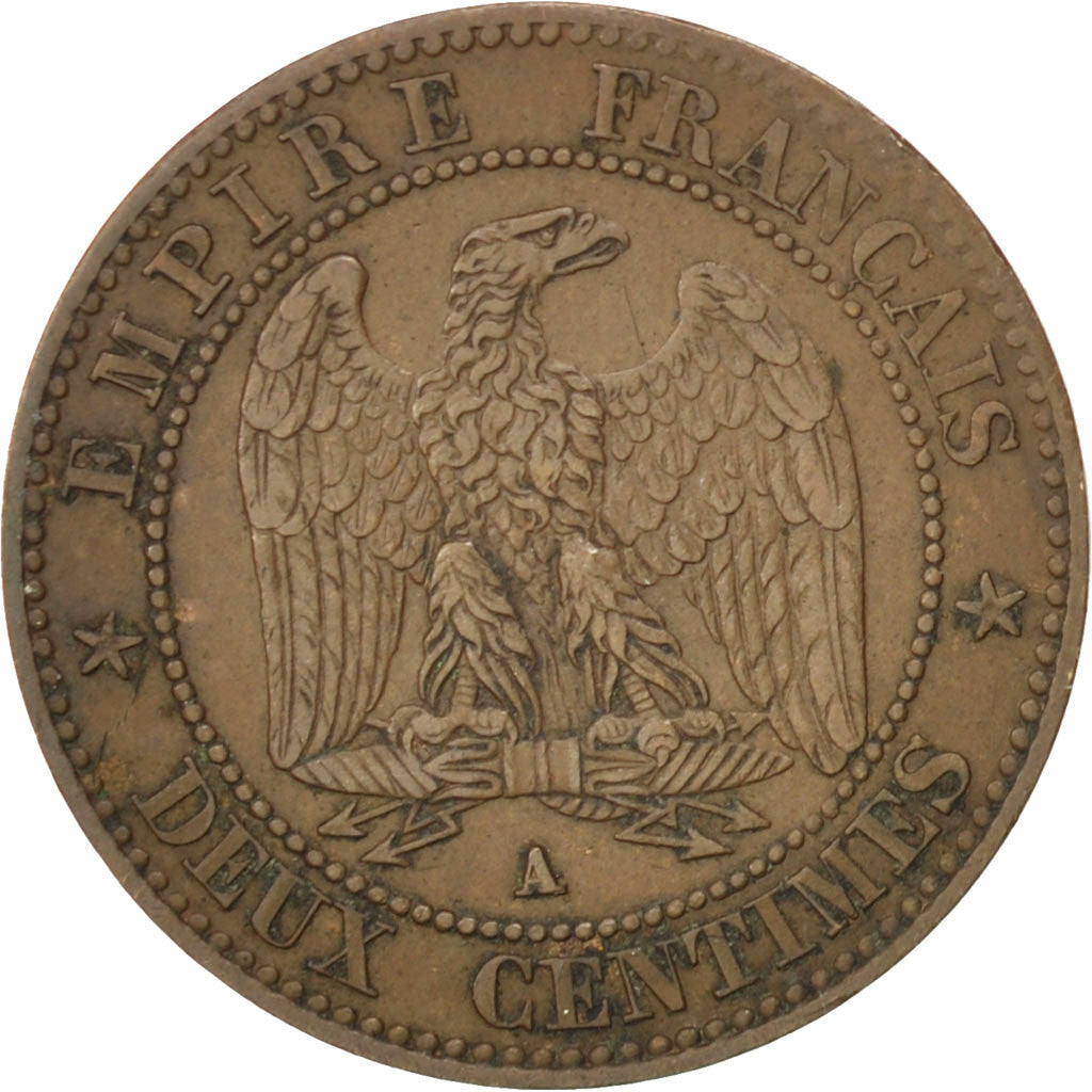 Coin, France, Napoleon III, Napoléon III, 2 Centimes, 1861, Paris, EF(40-45)