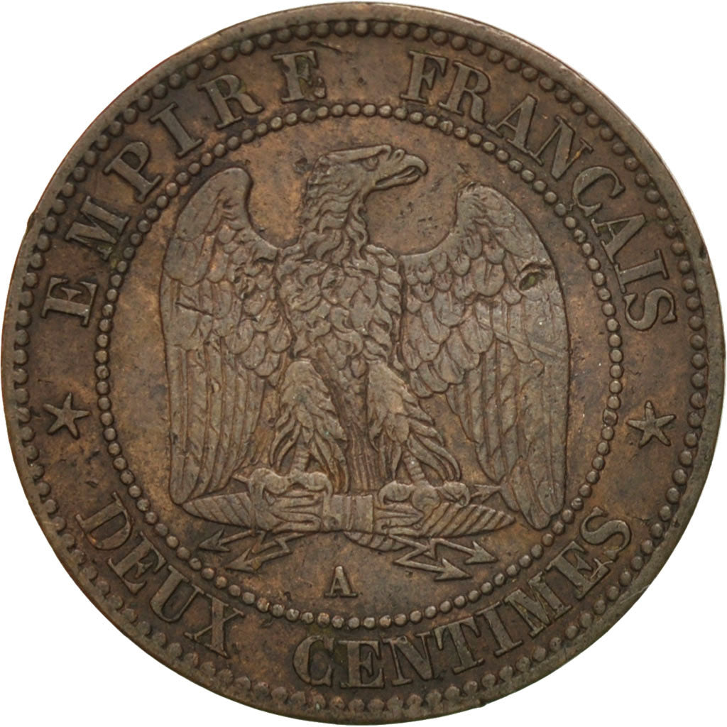 Coin, France, Napoleon III, Napoléon III, 2 Centimes, 1862, Paris, EF(40-45)