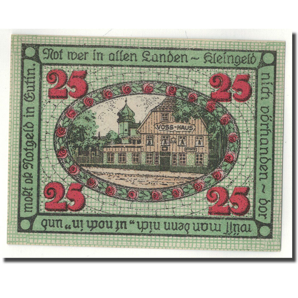 Banknot, Niemcy, Eutin Stadt, 25 Pfennig, paysage, 1920, Undated, UNC(63)
