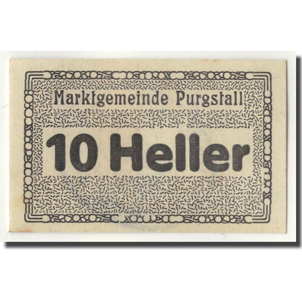 Geldschein, Österreich, Purgstall, 10 Heller, graphique, UNZ-, Mehl:FS 794I.18