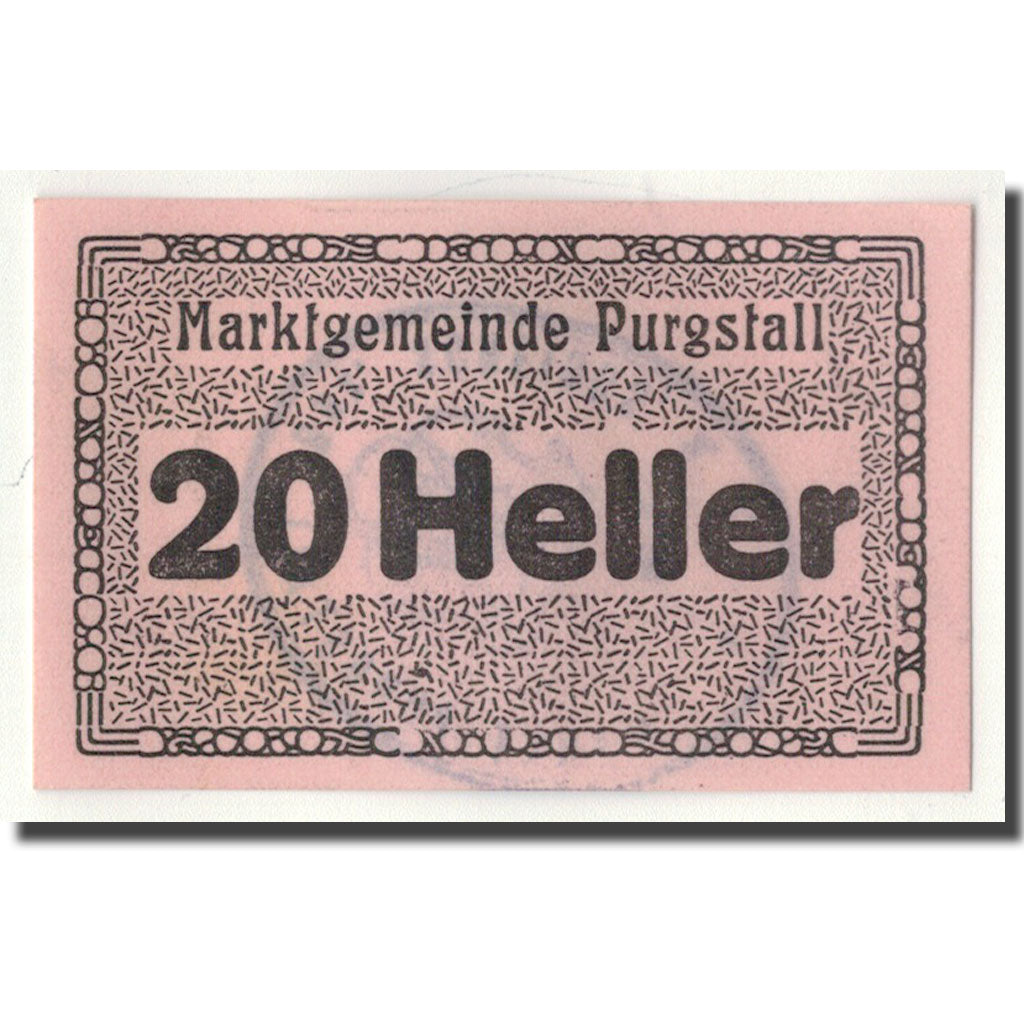 Geldschein, Österreich, Purgstall, 20 Heller, graphique, UNZ-, Mehl:FS 794I.11