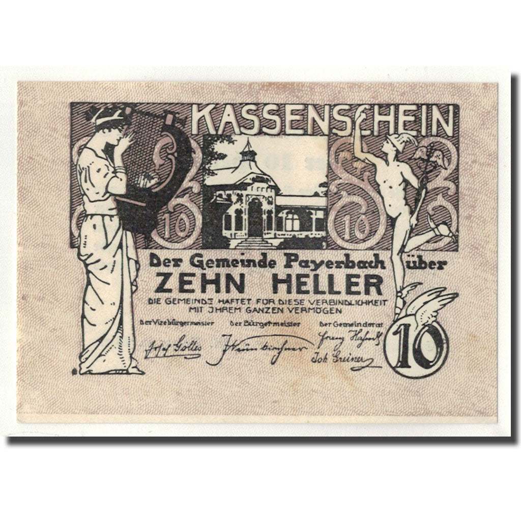Geldschein, Österreich, Payerbach, 10 Heller, paysage, UNZ-, Mehl:FS 725