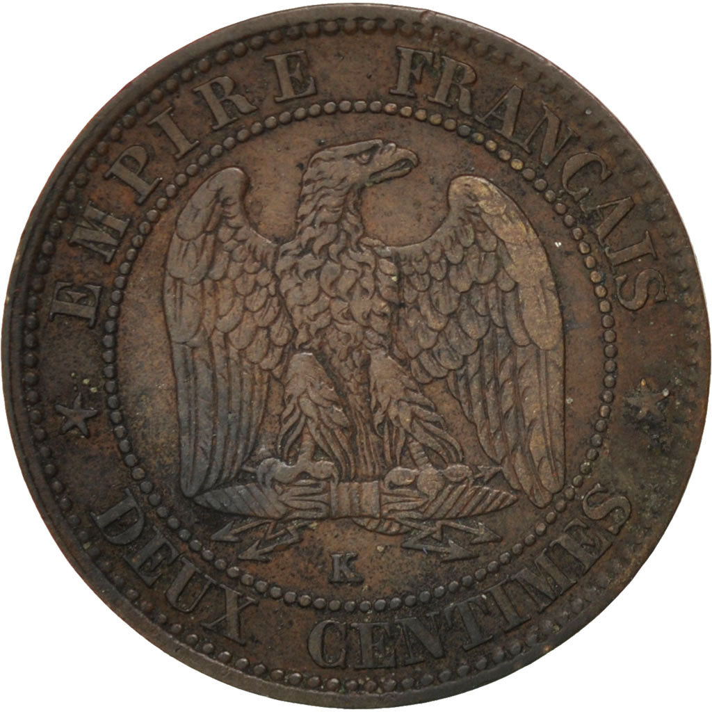 Munten, Frankrijk, Napoleon III, Napoléon III, 2 Centimes, 1861, Bordeaux, ZF