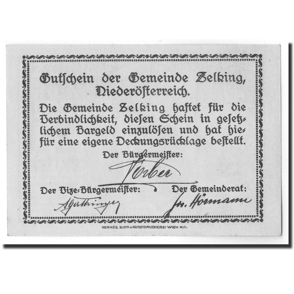 Geldschein, Österreich, Zelking, 20 Heller, Eglise, UNZ-, Mehl:FS 1267