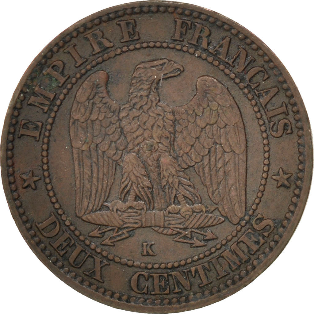 Coin, France, Napoleon III, Napoléon III, 2 Centimes, 1861, Bordeaux