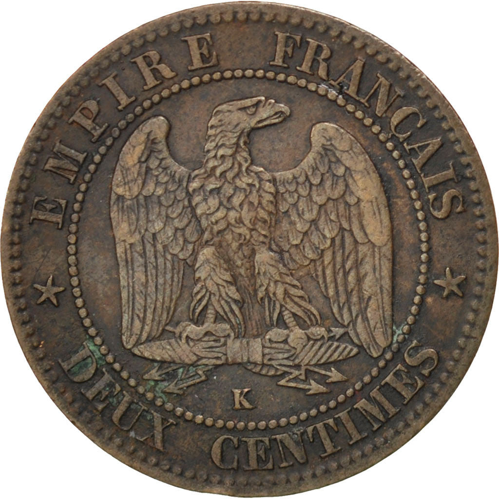 Coin, France, Napoleon III, Napoléon III, 2 Centimes, 1862, Bordeaux