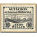 Geldschein, Österreich, Kuhnring, 10 Heller, paysage, 1920, UNZ-, Mehl:FS 489f