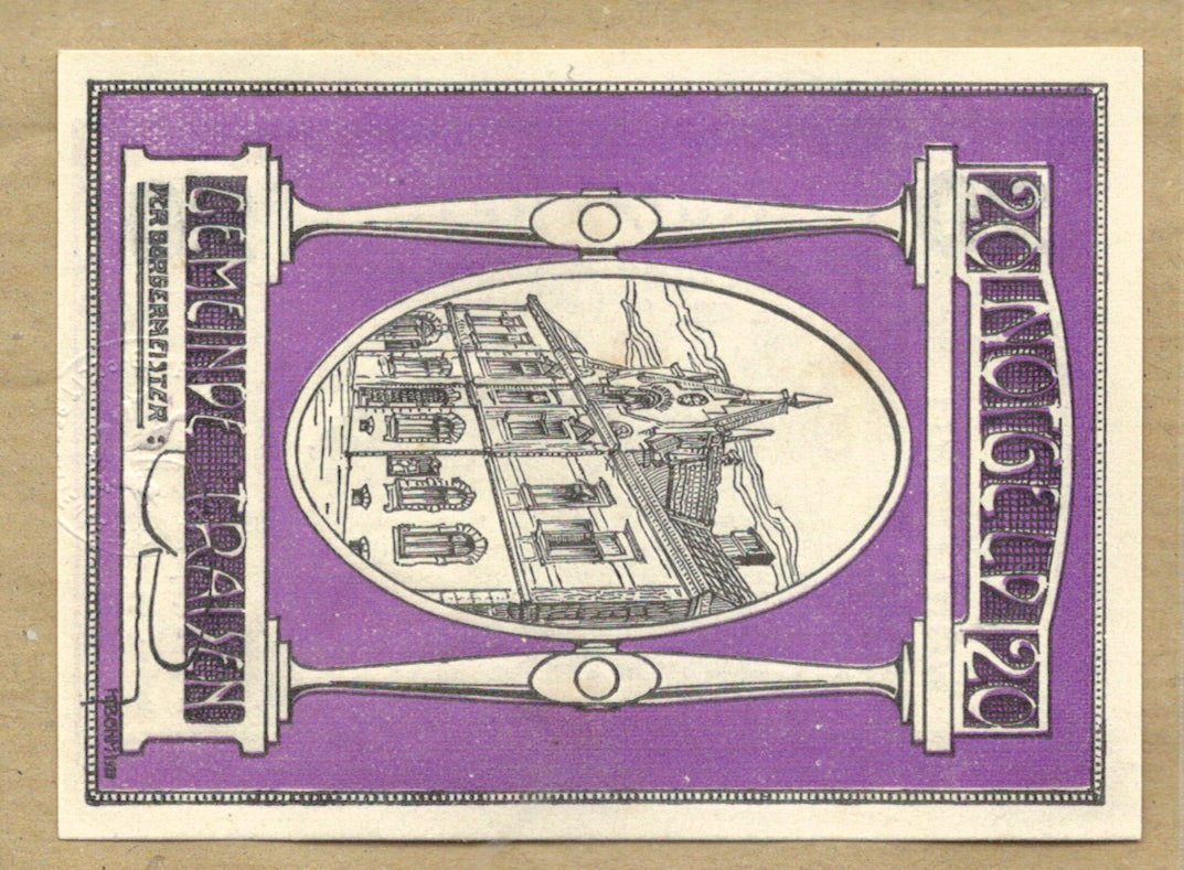 Geldschein, Österreich, Traisen, 20 Heller, personnage, UNZ-, Mehl:FS 1076 IIc