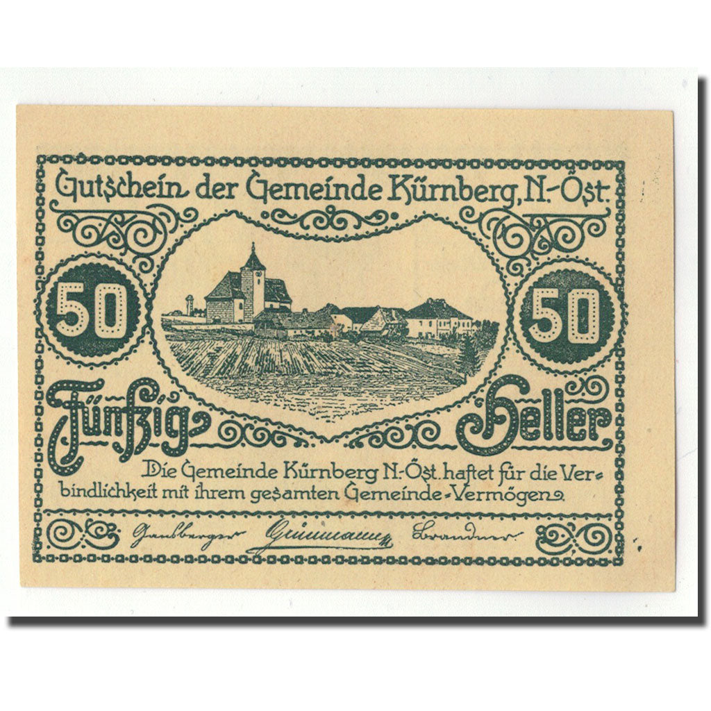 Geldschein, Österreich, Kürnberg, 50 Heller, tour, 1920, 1920-05-15, UNZ-