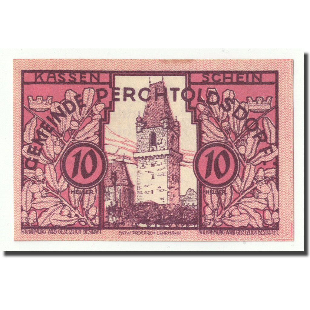 Geldschein, Österreich, Perchtoldsdorf, 10 Heller, tour, UNZ-, Mehl:FS 728