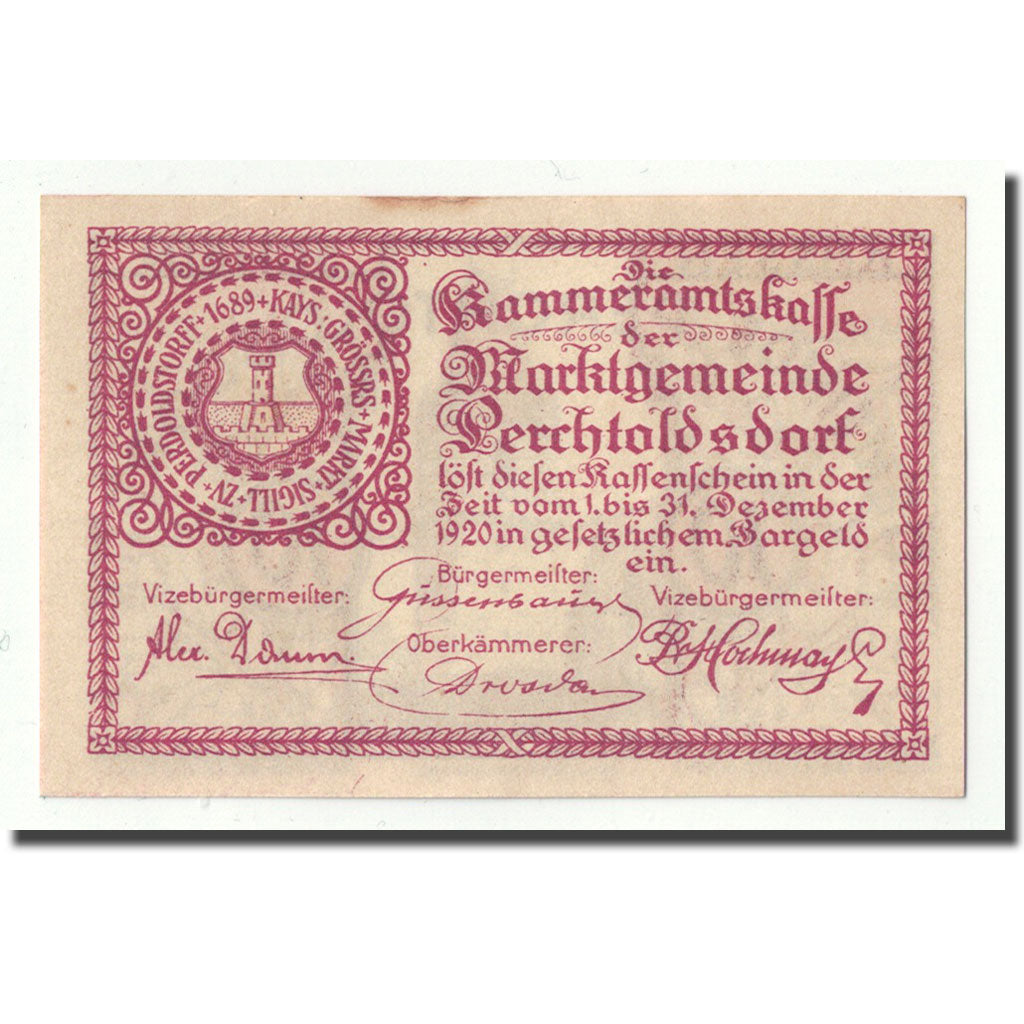 Geldschein, Österreich, Perchtoldsdorf, 10 Heller, tour, UNZ-, Mehl:FS 728