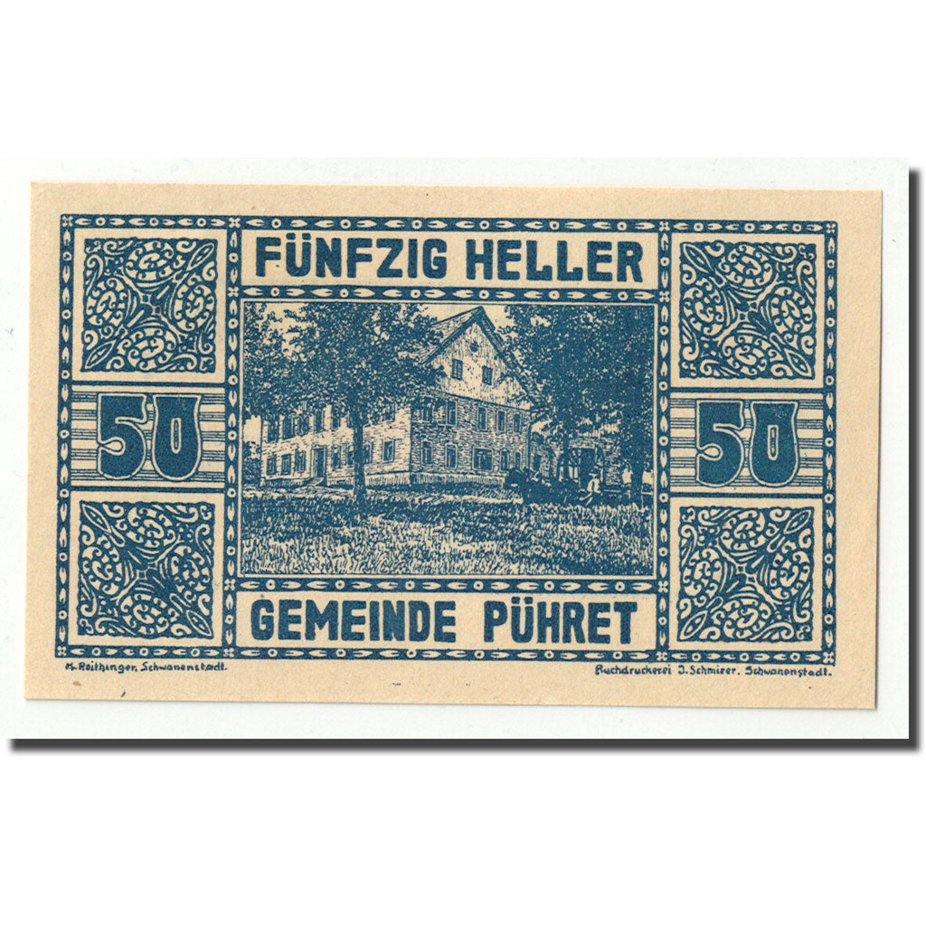 Geldschein, Österreich, Pühret, 50 Heller, paysage, UNZ-, Mehl:FS 791a