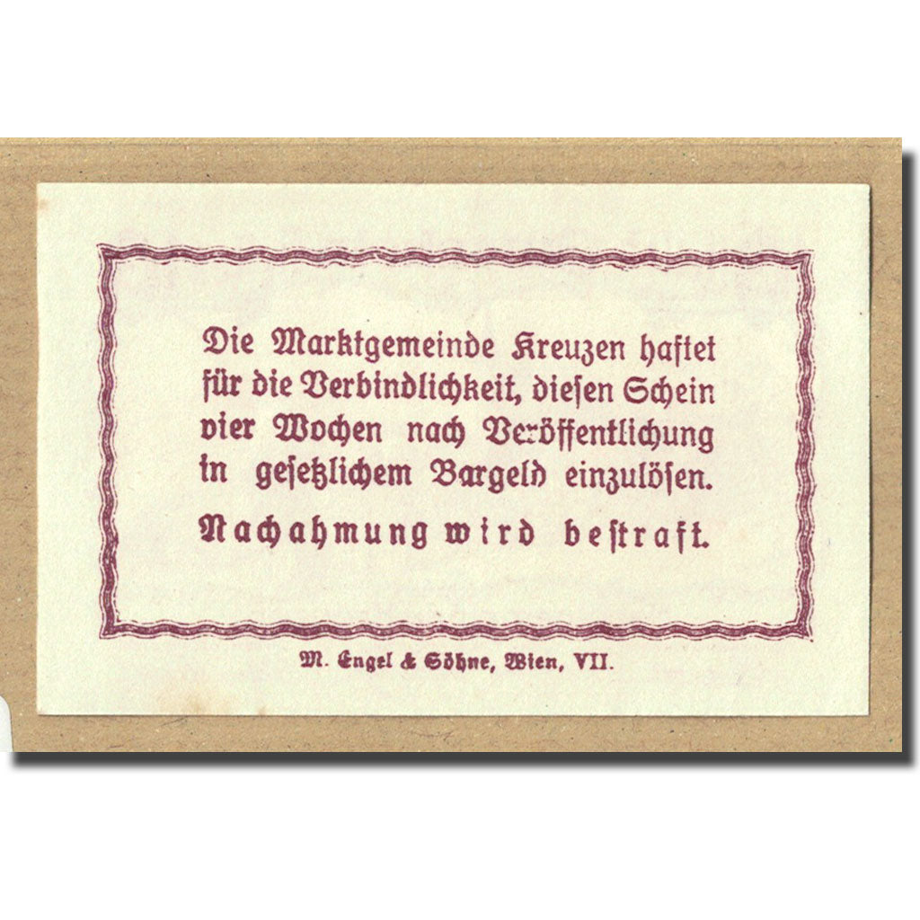Geldschein, Österreich, Kreuzen, 10 Heller, paysage, UNZ-, Mehl:FS 479a