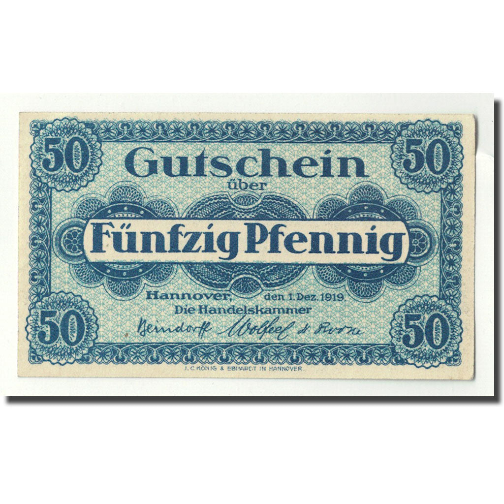 Biljet, Duitsland, Hannover, 50 Pfennig, graphique, 1917, 1917-10-01, SPL