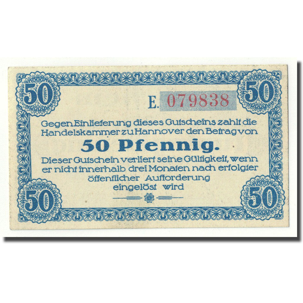 Biljet, Duitsland, Hannover, 50 Pfennig, graphique, 1917, 1917-10-01, SPL