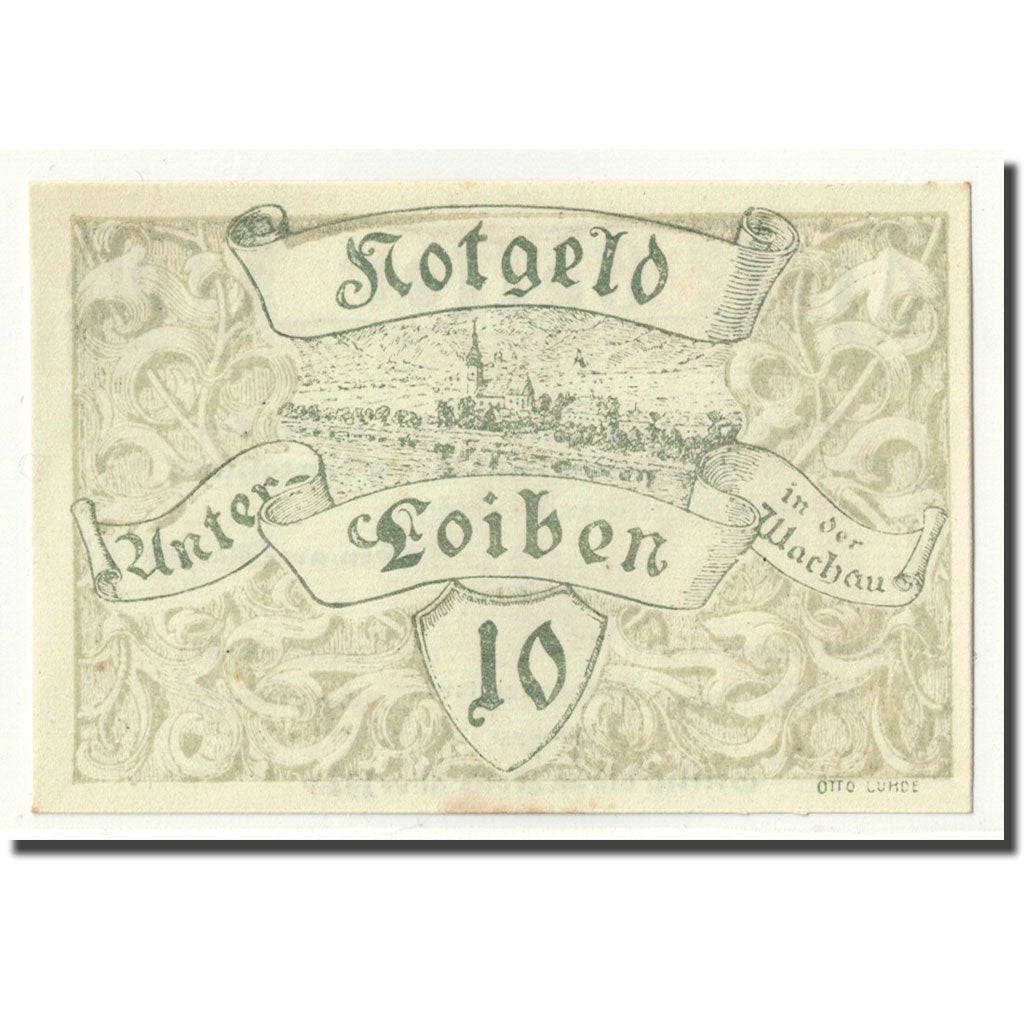 Billet, Autriche, Unter-loiben, 10 Heller, paysage, 1920, 1920-05-02, SPL